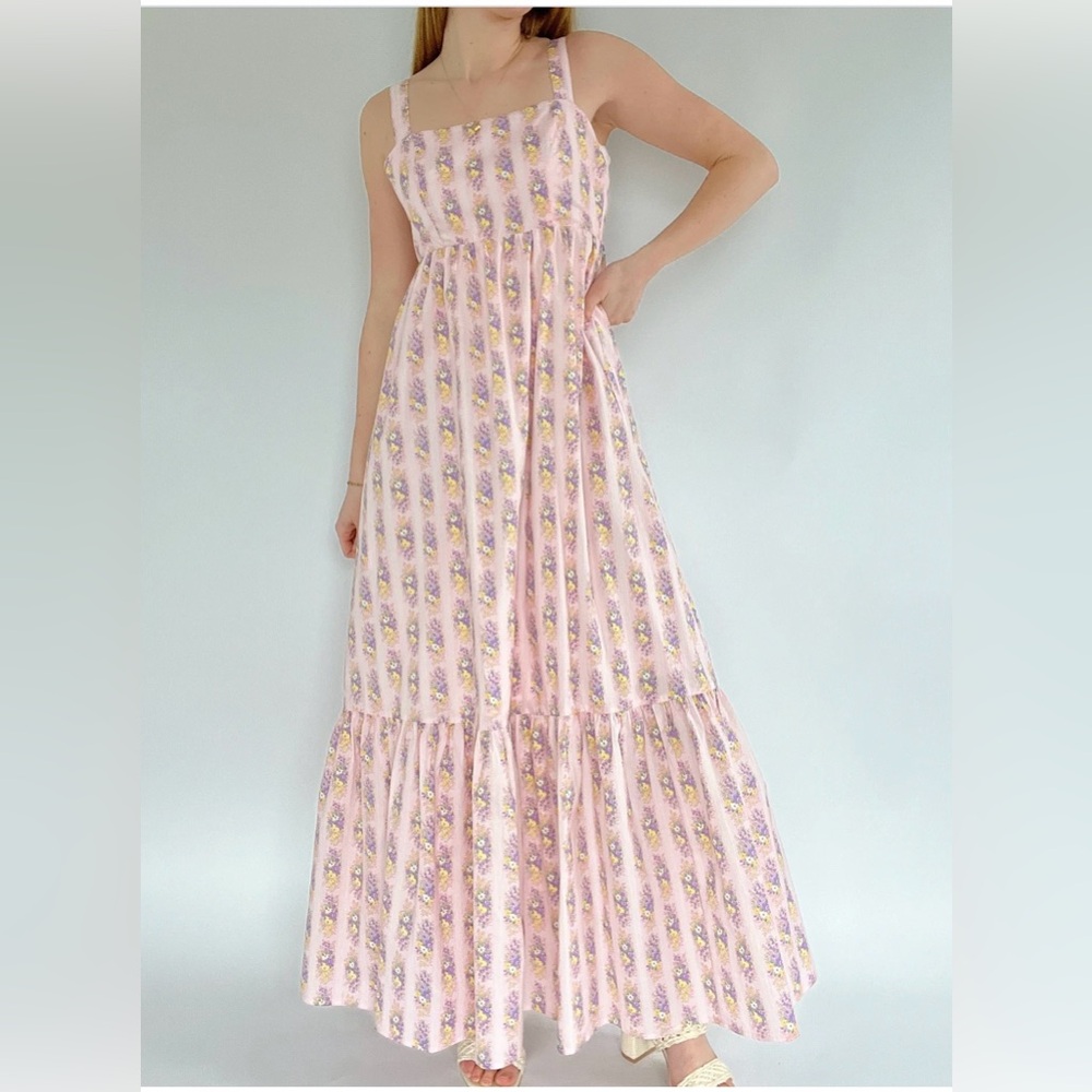MABLE Pastel Floral Maxi Dress